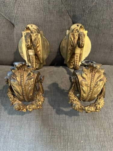 Pair beautiful antique brass - pair,