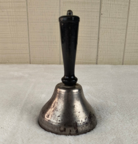 Vintage hand bell rustic - bell, 3.75"