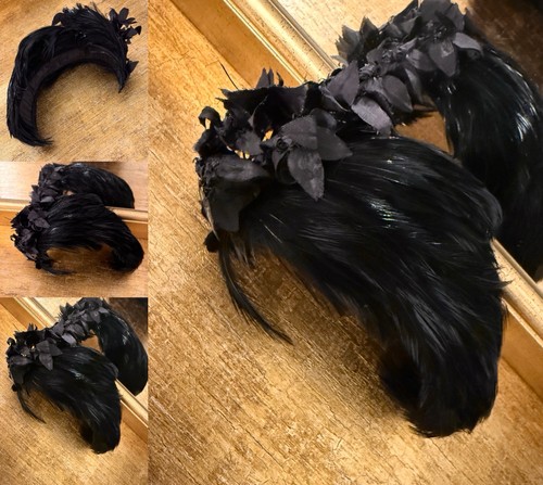 Antique 1920s vulture feather - vulture,