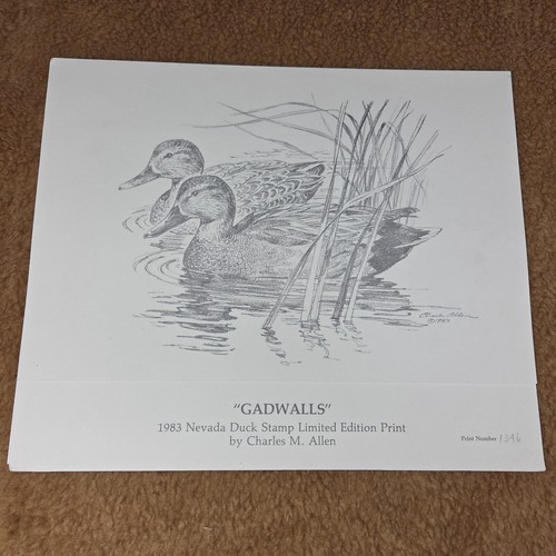 1983 nevada duck - stamp, print
