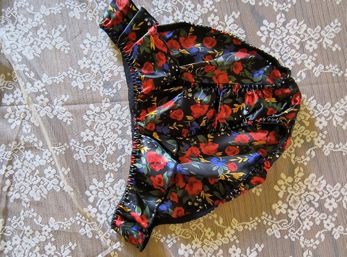 Sexy satin panty silky flutter - satin,
