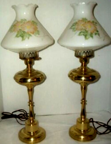 Vintage solid brass - brass, lamps