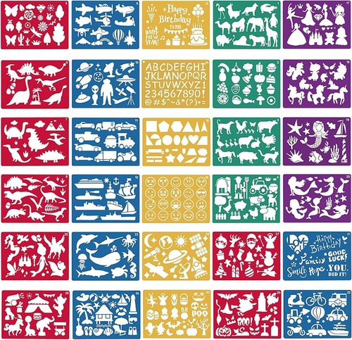 Pieces drawing stencils set - 30,