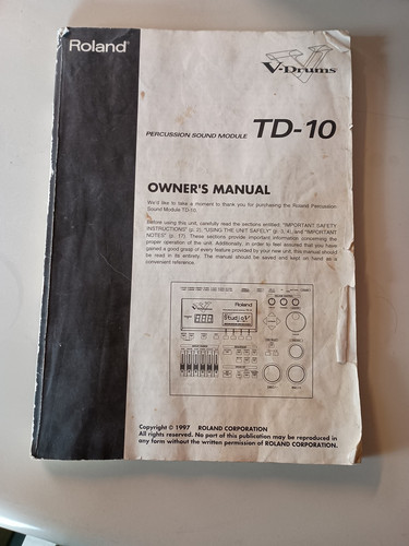 Roland original owner s - roland, td-10