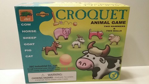 Wood croquet set game kids - wood,