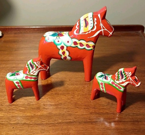 Vtg set dala wood - set, of