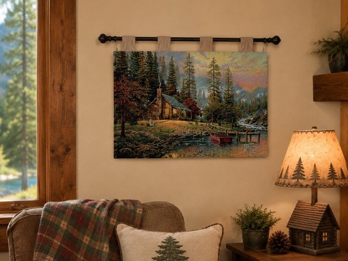 Thomas kinkade tapestry wall - kinkade,