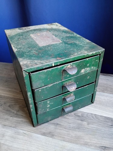 Vintage metal drawer steel - 4,