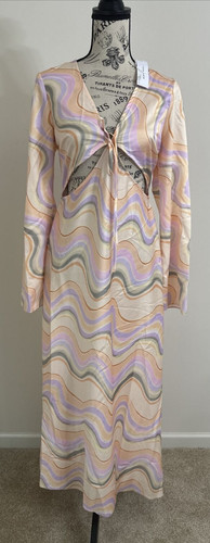 Topshop maxi dress wave print - dress,