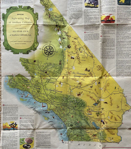 Sight seeing map southern - of,