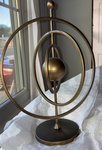 Metal armillary sphere decor - metal,