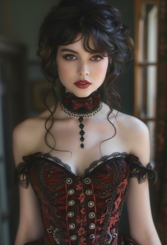 Dark brown haired - dark, with