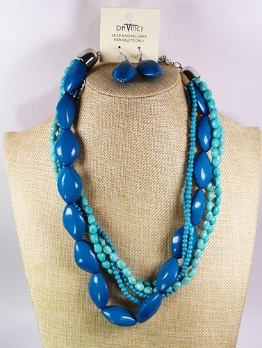Colorful beaded necklace - colorful,
