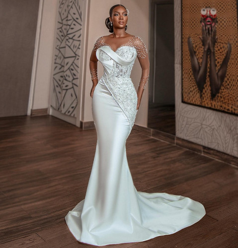 Sexy satin mermaid wedding - sexy,