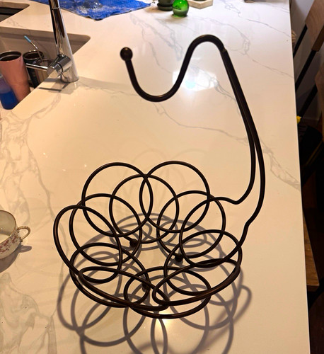 Black metal tabletop fruit - metal,