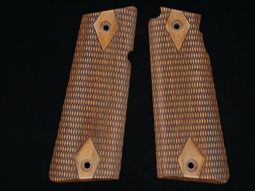 Custom made walnut wood grips - walnut,