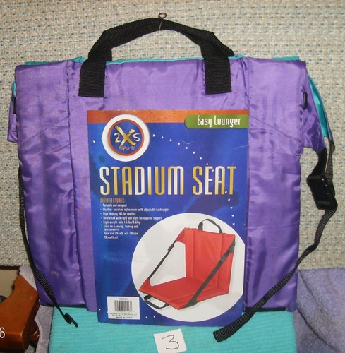 Purple stadium seat - seat, portable