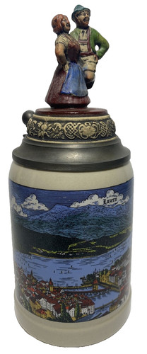 Vintage german lidded beer - vintage,