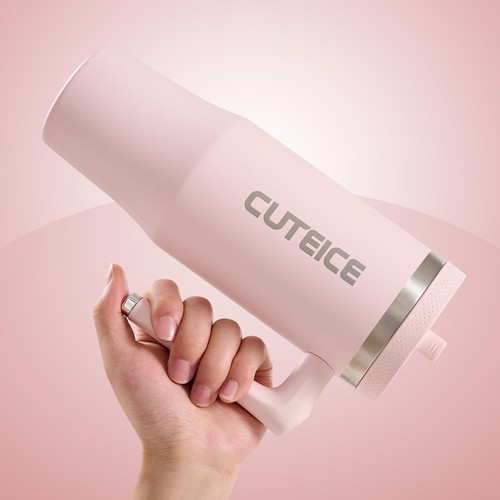 Pink insulated coffee - 30, oz
