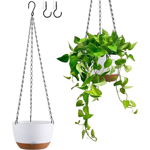 Inch white hanging planters - white,
