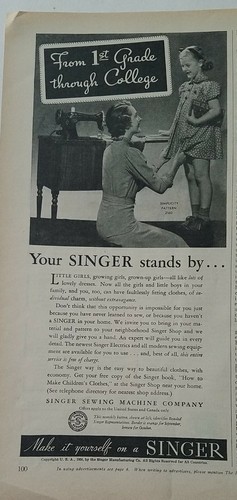 1936 singer sewing machine - singer,