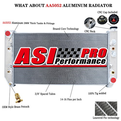 Row aluminum radiator fits - 4,