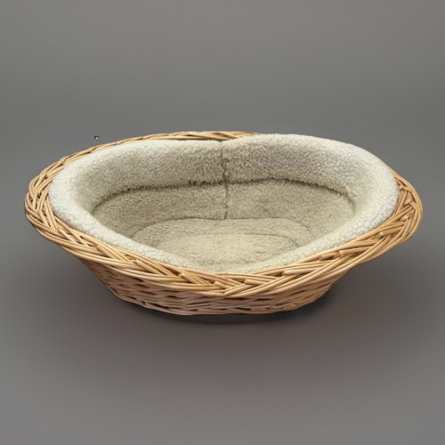 Natural woven wicker basket - natural,