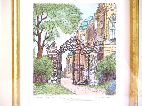 Small signed belvedere - signed, castle