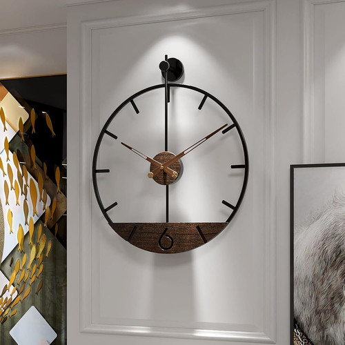 Modern wood walnut dial wall - wood,