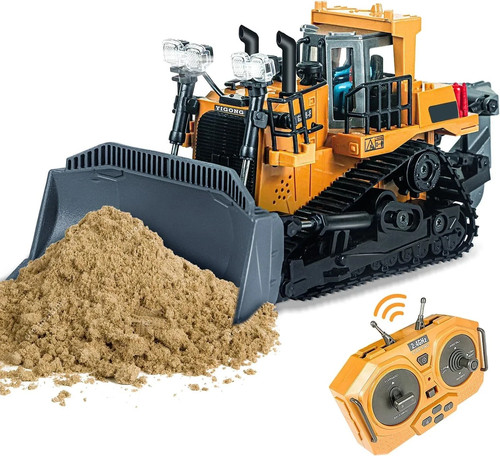 Metal bucket bulldozer - metal, toys