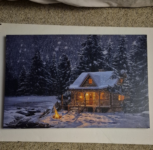 Lighted led winter - lighted, cabin
