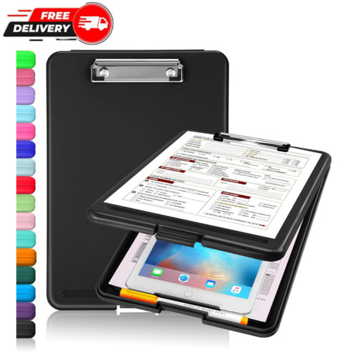 Plastic storage clipboard case - storage,