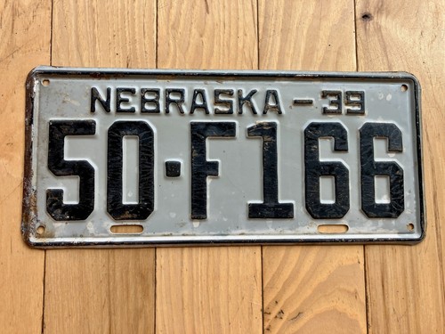 1939 nebraska license - 1939,