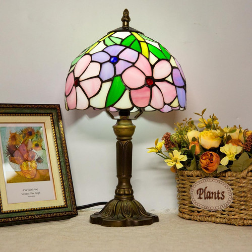 Tiffany style stained - tiffany, 8"