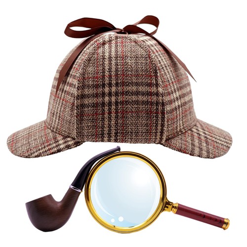 Classic plaid deerstalker hat - plaid,