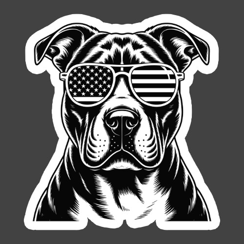Pit bull sticker vinyl - sticker,