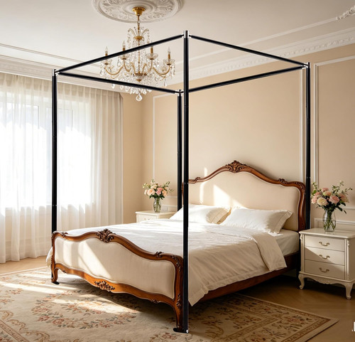 Stainless steel canopy bed - steel,