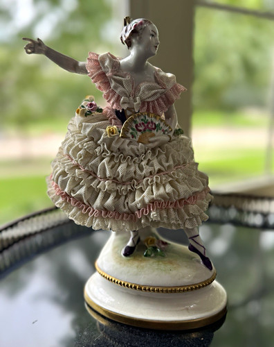 Antique volkstedt dresden lace - volkstedt,