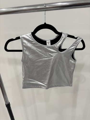 Silver girls dance top - silver,