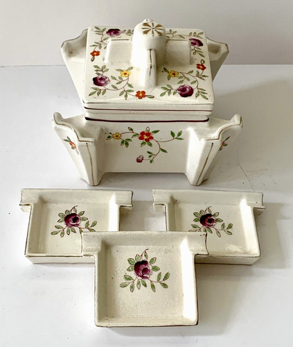 Smoking set porcelain ashtrays - smoking,