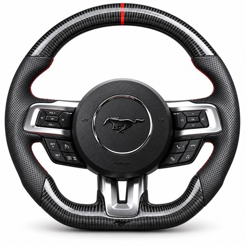 Carbon fiber steering wheel - carbon,