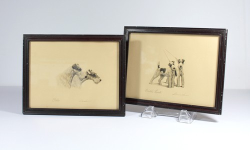 Antique pair leon danchin - leon, fox