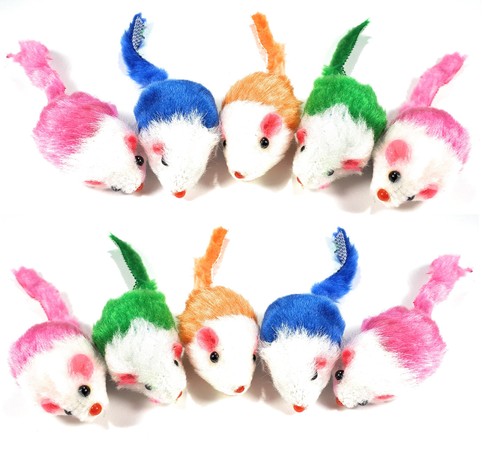 Play fur mice cat toys - mice,