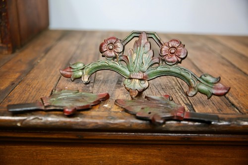 Antique wrought iron curtain - antique,