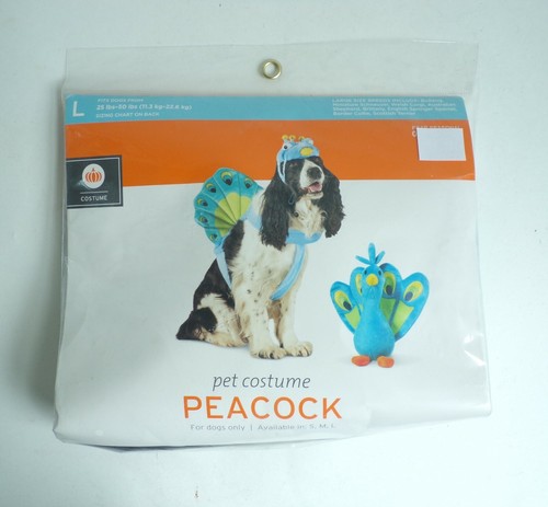 Halloween dog costume peacock - halloween,