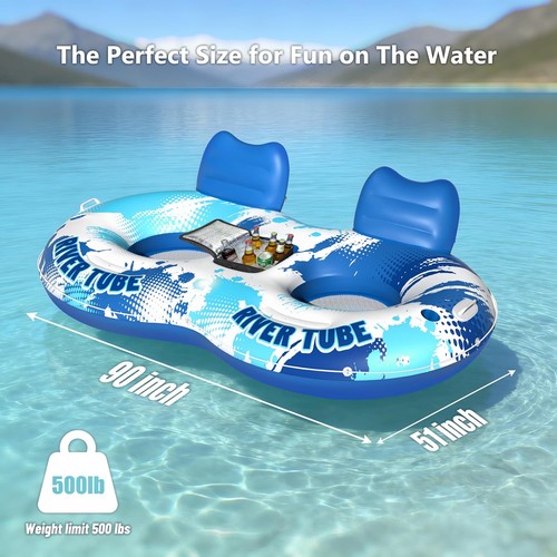 Person inflatable river tube - 2-person,