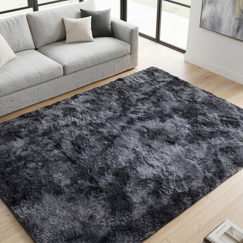 Dark grey 5x8 shag area - 5x8, rug