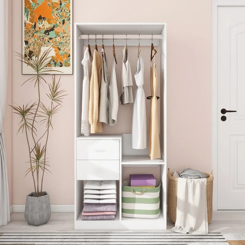 Wooden closet system with - system,