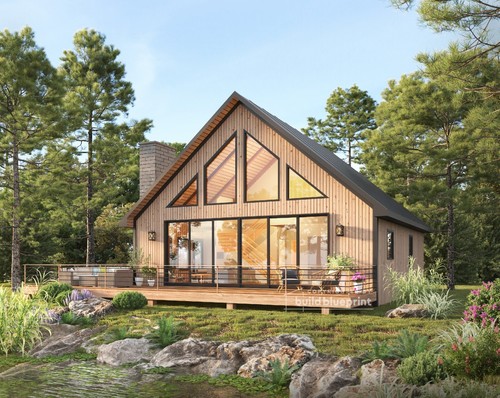 Modern 1675sf cabin - w/, loft
