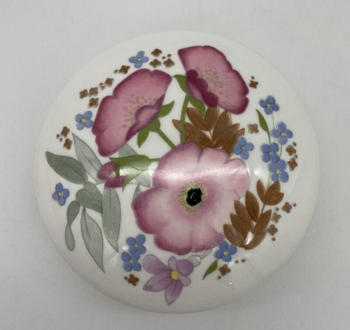 Vintage pink floral trinket - floral,